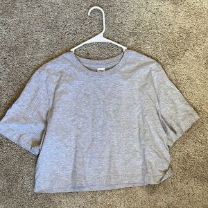 Gray Cropped T-Shirt
